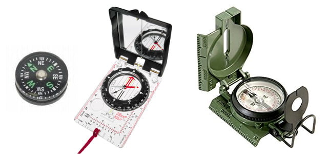 Types of survival compasses