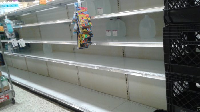 hurricane survive prepare water grocery store empty shelves florida publix