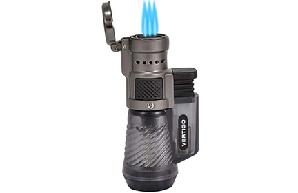 Vertigo Cyclone Triple Torch Cigar Lighter Charcoal 2 Pack