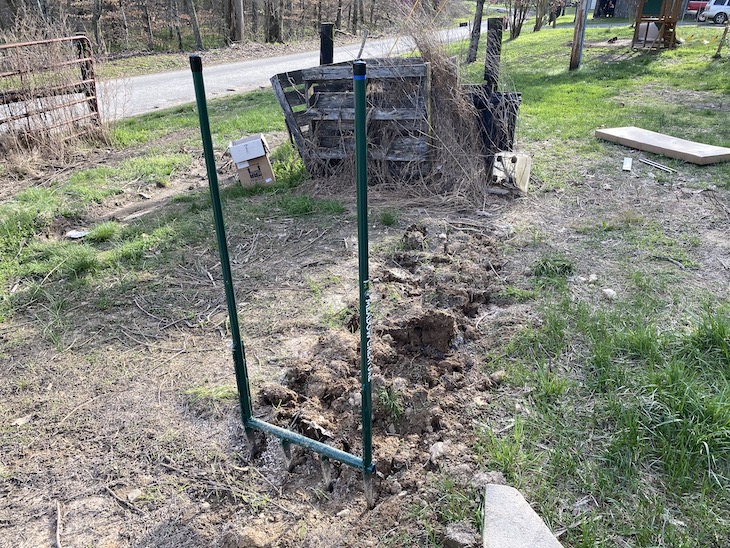 Bed dug with a broadfork