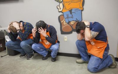 Home Depot workers sheltering in place