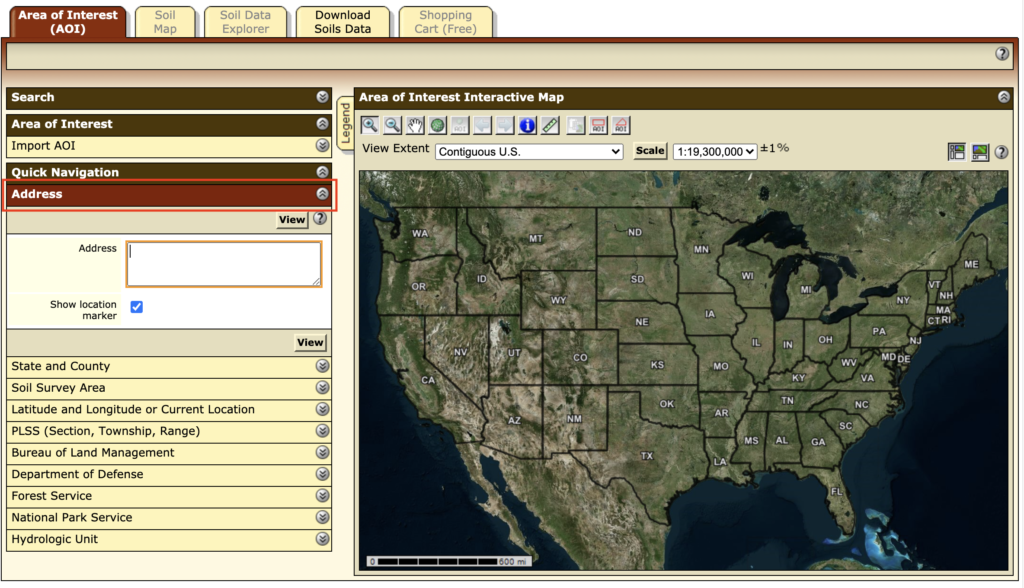 USDA map address