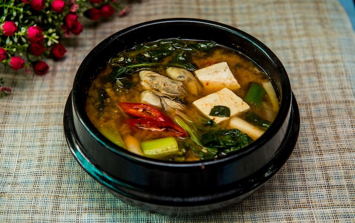 A bowl of miso soup