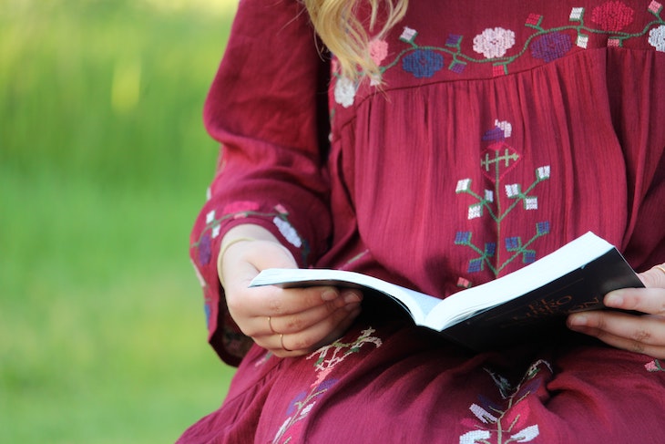 Woman with a bible