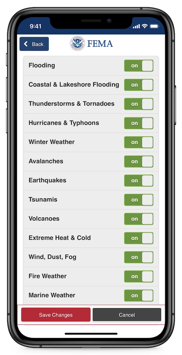 FEMA app