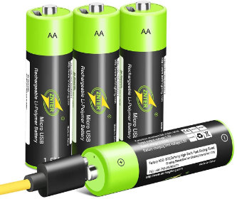 USB Rechargeable AA Batteries