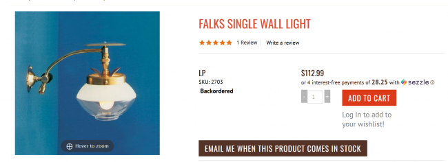 NG wall lamp